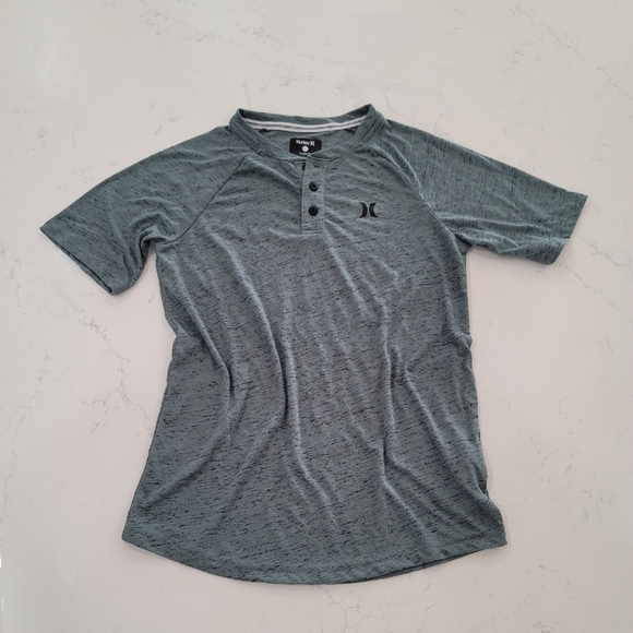 Hurley Club Slub Henley Short Sleeve T-Shirt Youth Size Large - Picture 9 of 9